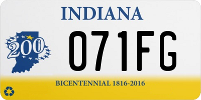 IN license plate 071FG