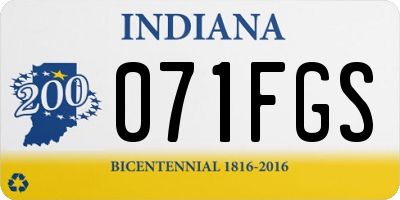 IN license plate 071FGS