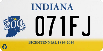 IN license plate 071FJ