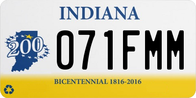 IN license plate 071FMM