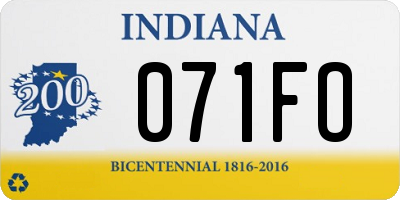 IN license plate 071FO