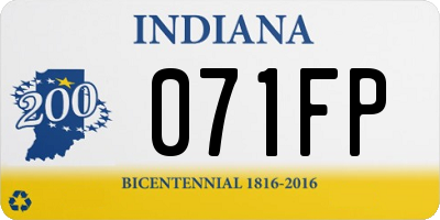 IN license plate 071FP