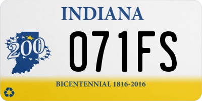 IN license plate 071FS