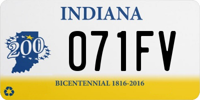 IN license plate 071FV