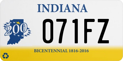 IN license plate 071FZ