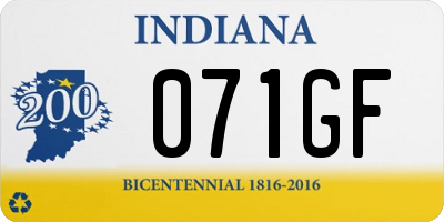 IN license plate 071GF