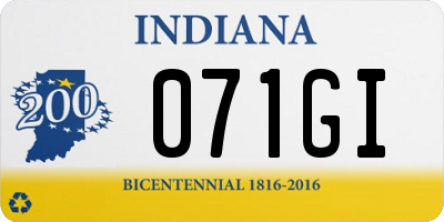 IN license plate 071GI