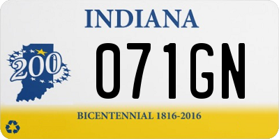 IN license plate 071GN