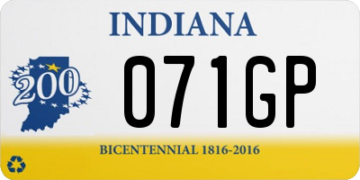 IN license plate 071GP