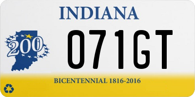 IN license plate 071GT