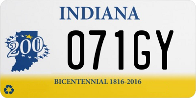 IN license plate 071GY