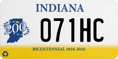 IN license plate 071HC