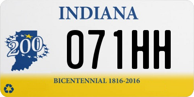 IN license plate 071HH