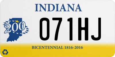 IN license plate 071HJ