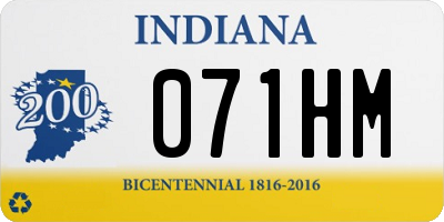 IN license plate 071HM