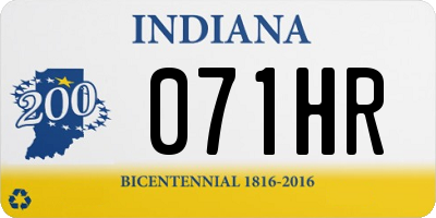 IN license plate 071HR