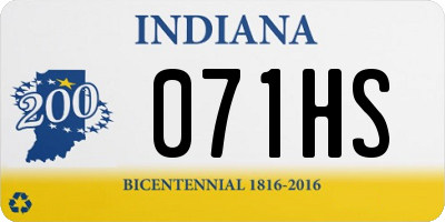 IN license plate 071HS