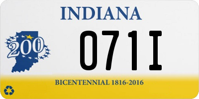 IN license plate 071I