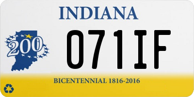 IN license plate 071IF