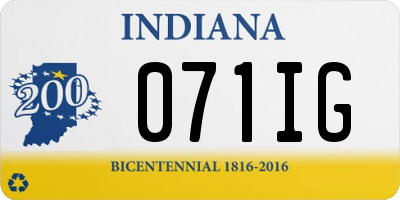 IN license plate 071IG