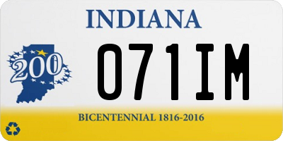 IN license plate 071IM