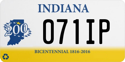 IN license plate 071IP