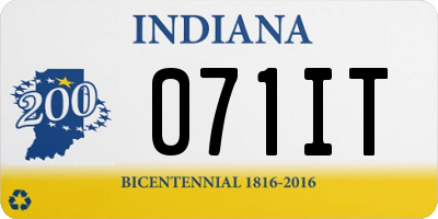 IN license plate 071IT