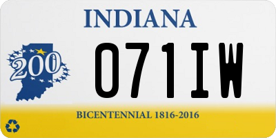 IN license plate 071IW