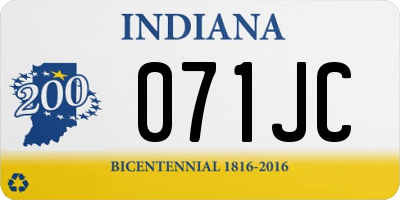 IN license plate 071JC