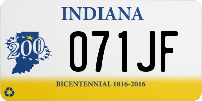 IN license plate 071JF