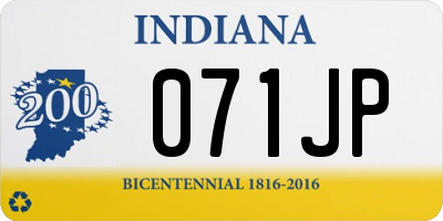 IN license plate 071JP