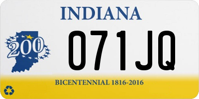 IN license plate 071JQ