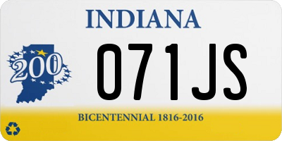 IN license plate 071JS