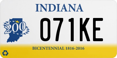 IN license plate 071KE