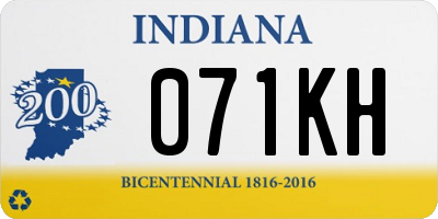 IN license plate 071KH