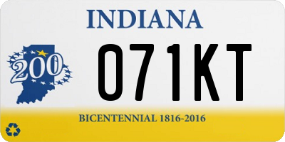 IN license plate 071KT