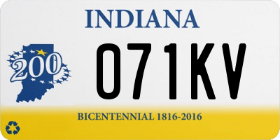 IN license plate 071KV