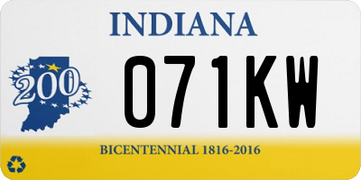 IN license plate 071KW