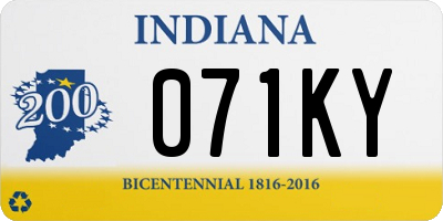 IN license plate 071KY