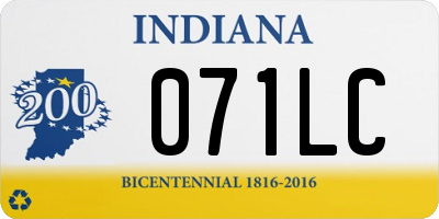 IN license plate 071LC