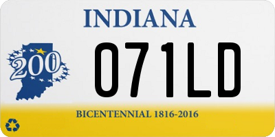 IN license plate 071LD