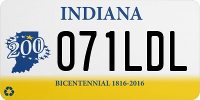 IN license plate 071LDL