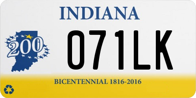 IN license plate 071LK