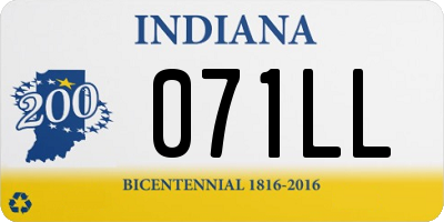 IN license plate 071LL