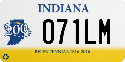 IN license plate 071LM