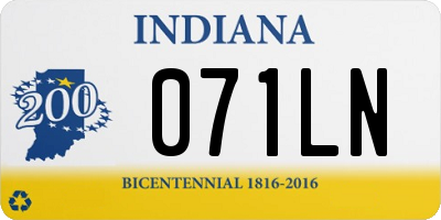 IN license plate 071LN