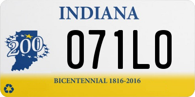 IN license plate 071LO