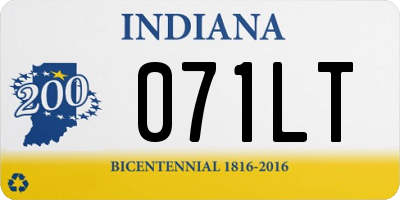 IN license plate 071LT