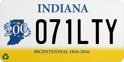 IN license plate 071LTY