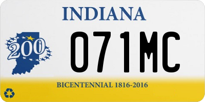 IN license plate 071MC